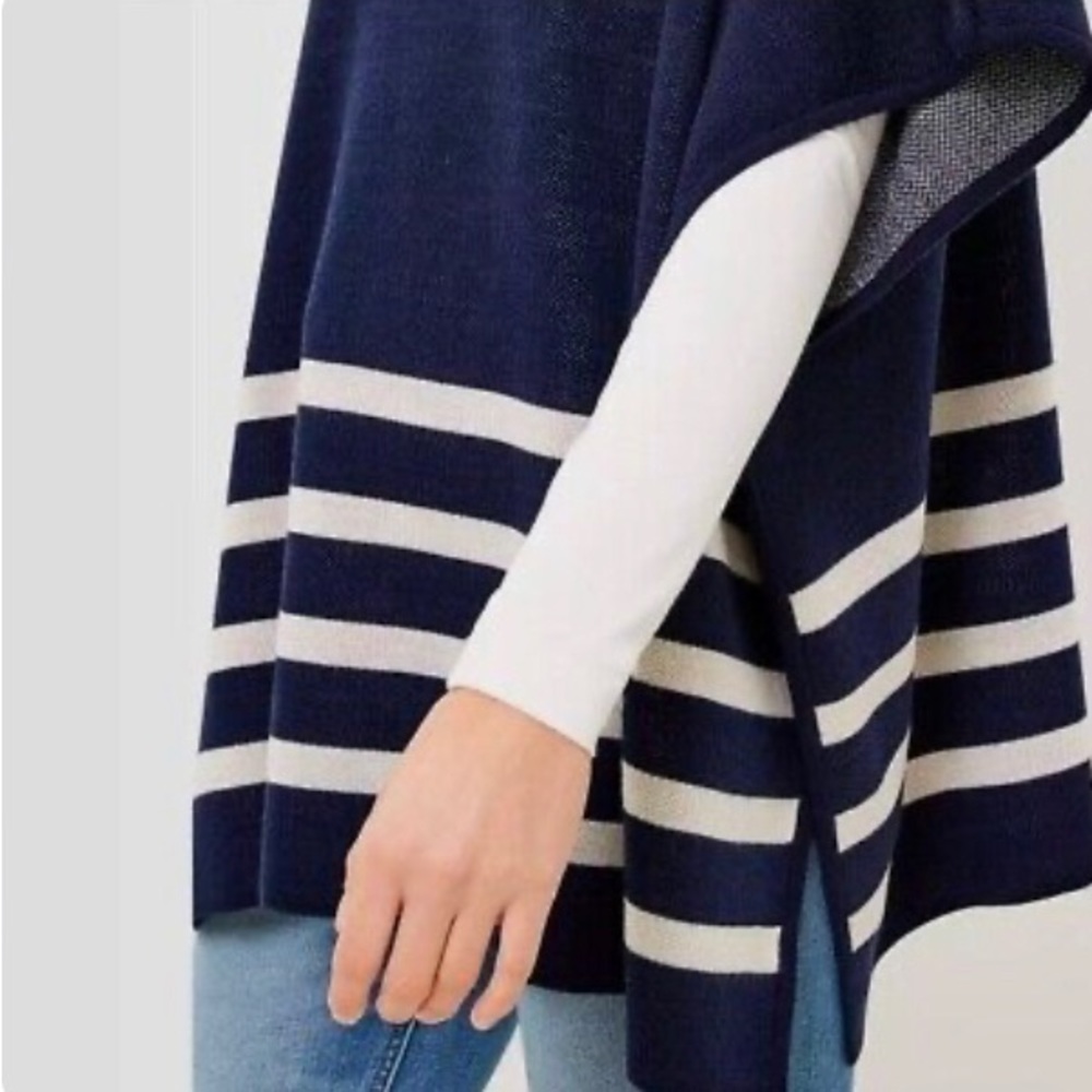 Ann Taylor LOFT Color block poncho - Picture 4 of 7